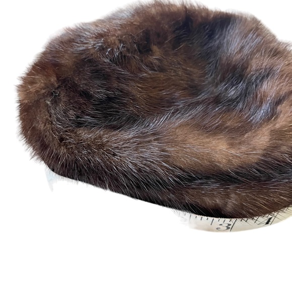 Vintage Mink Fur Pill Box Hat EUC - Picture 4 of 6